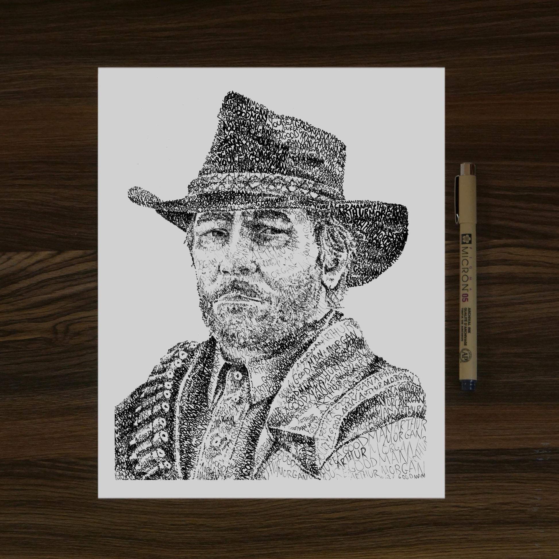 You're a Good Man, Arthur Word Art Portrait Print
