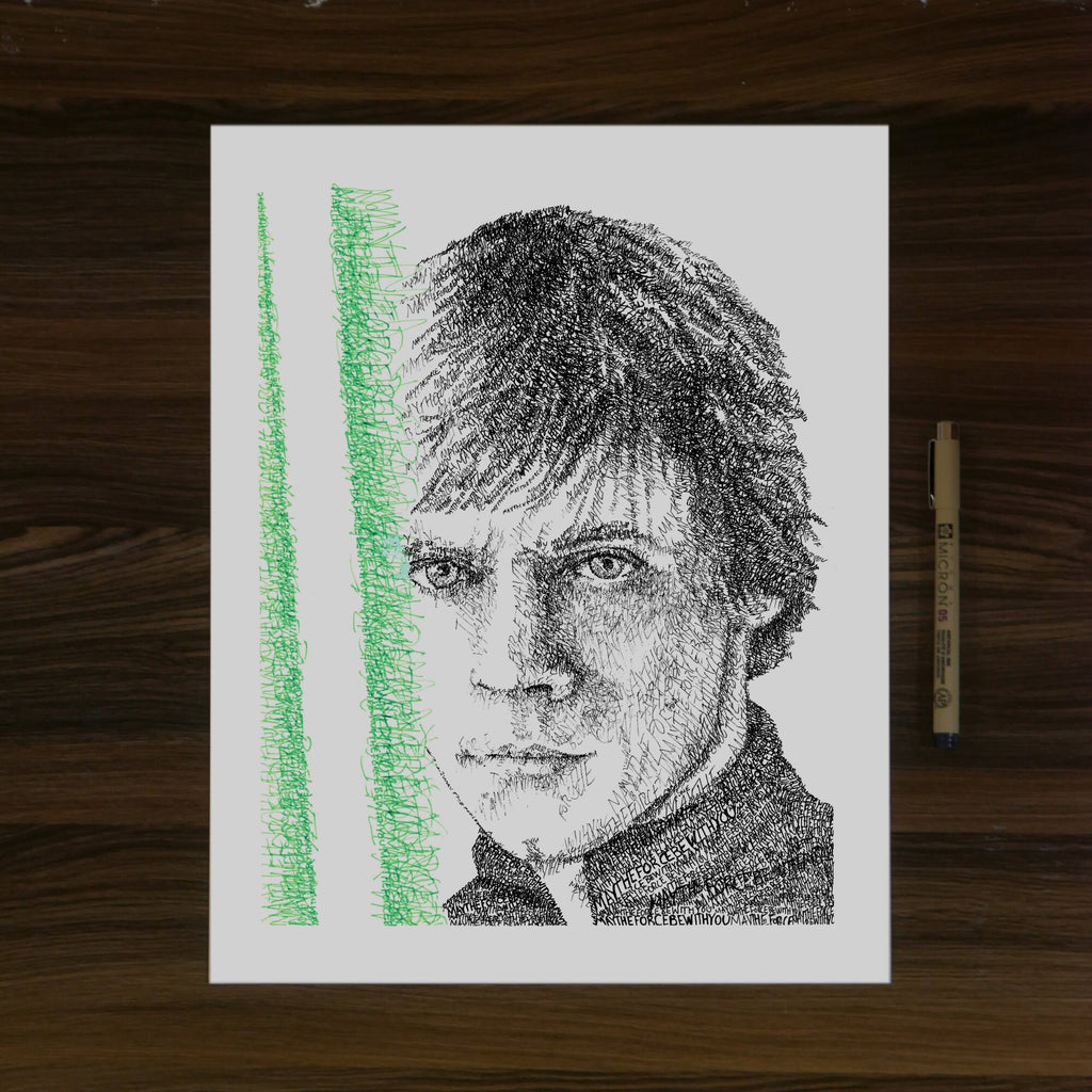 The Force Word Art Portrait Print
