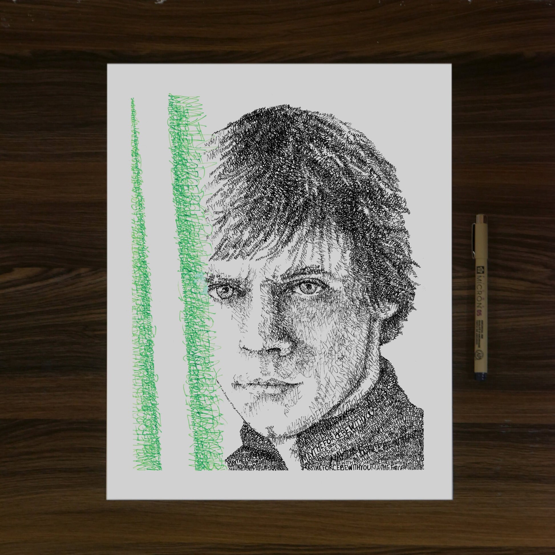 The Force Word Art Portrait Print