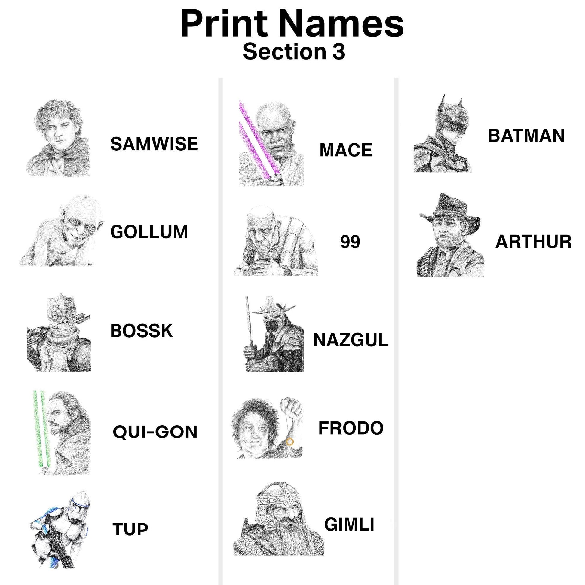 Custom Framed Poster (Matte Paper) - All Drawings Available