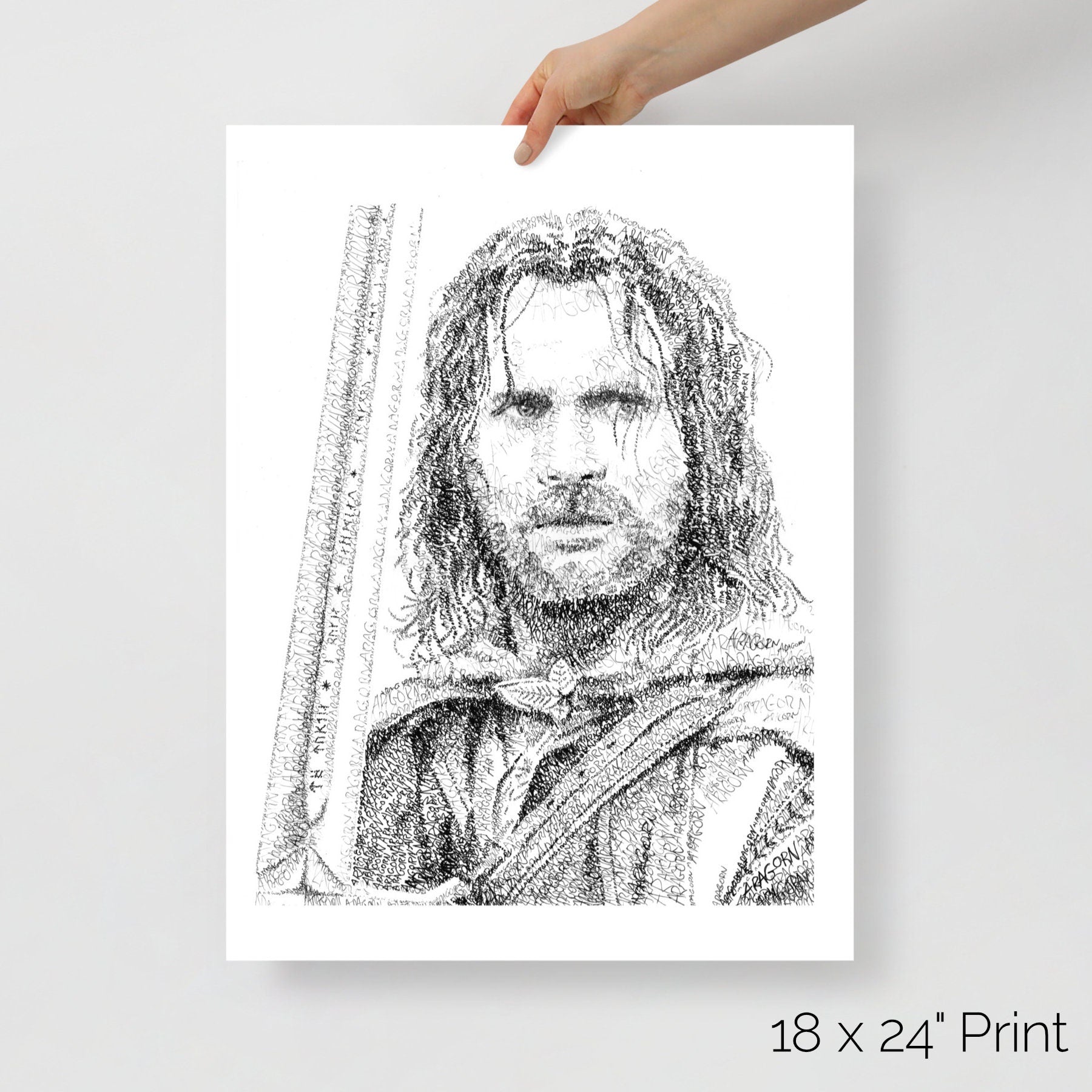 The Ranger Word Art Portrait Print