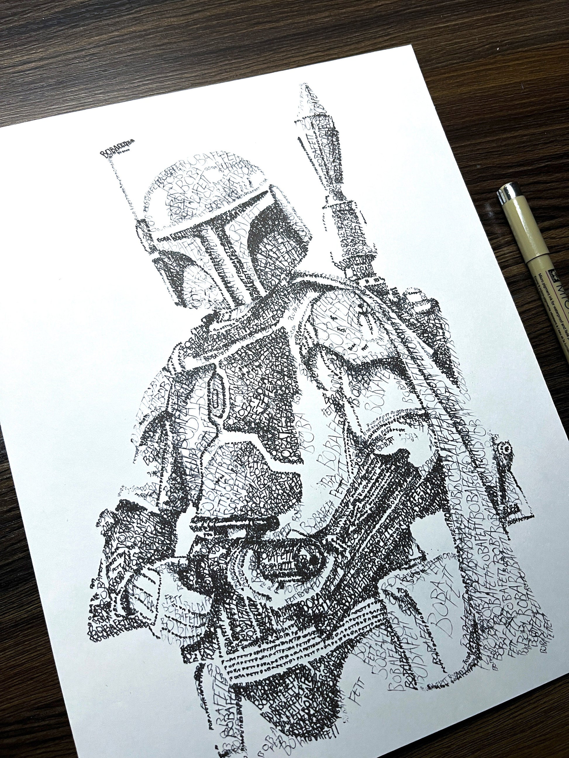 The Bounty Hunter Word Art Portrait Print
