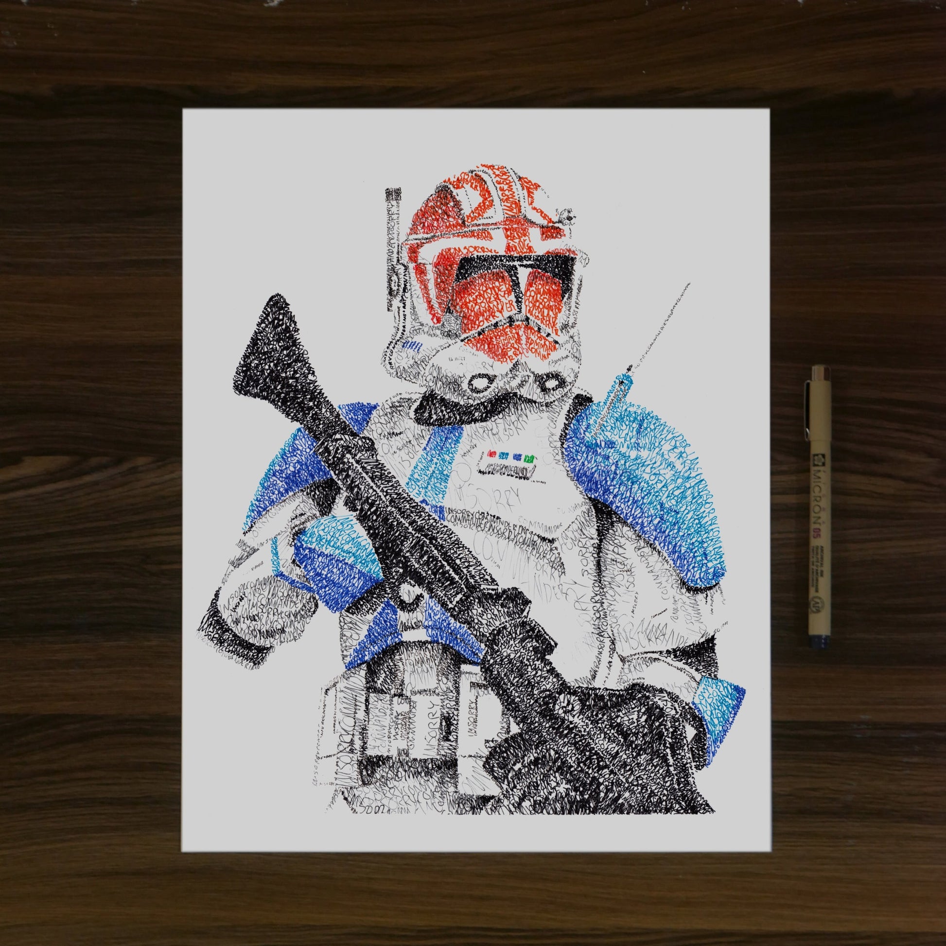 The 332nd Company Captain Word Art Portrait Print