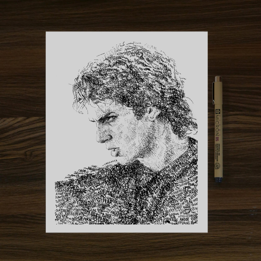 The Chosen One Word Art Portrait Print