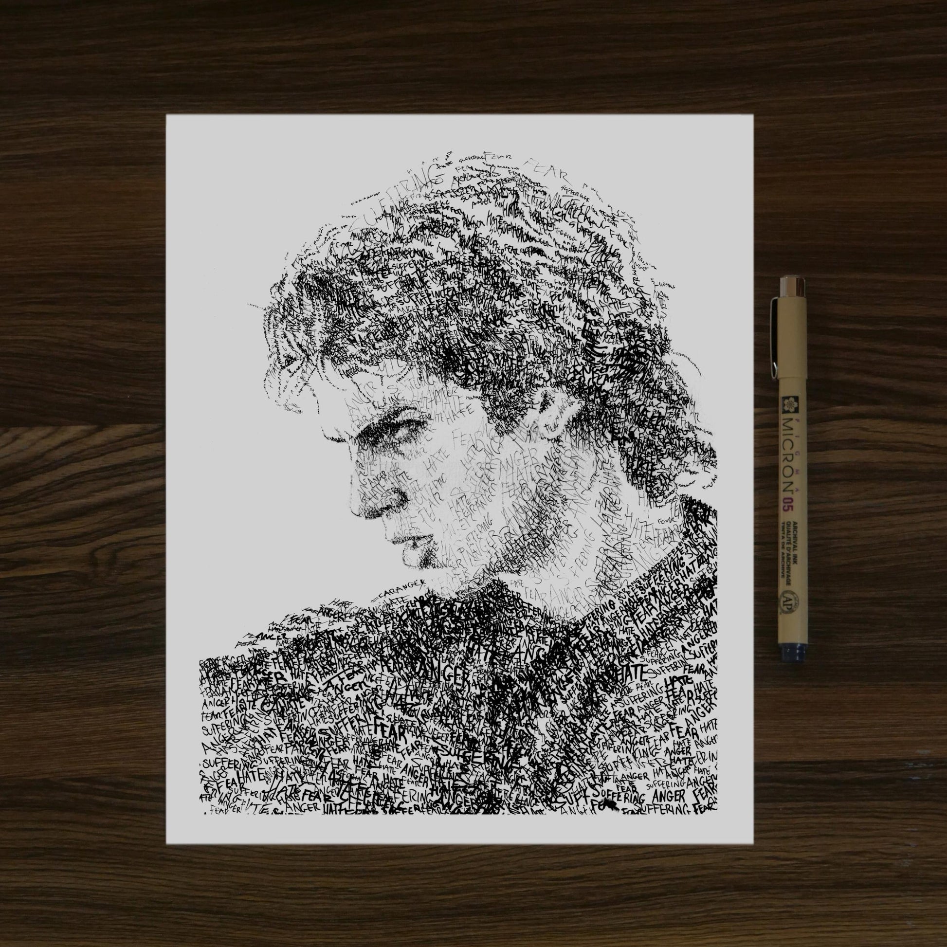 The Chosen One Word Art Portrait Print